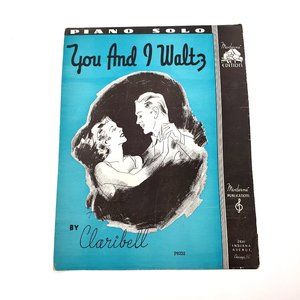 Vintage Sheet Music You and I Waltz Simple Piano Solo Teaching Boguslawski